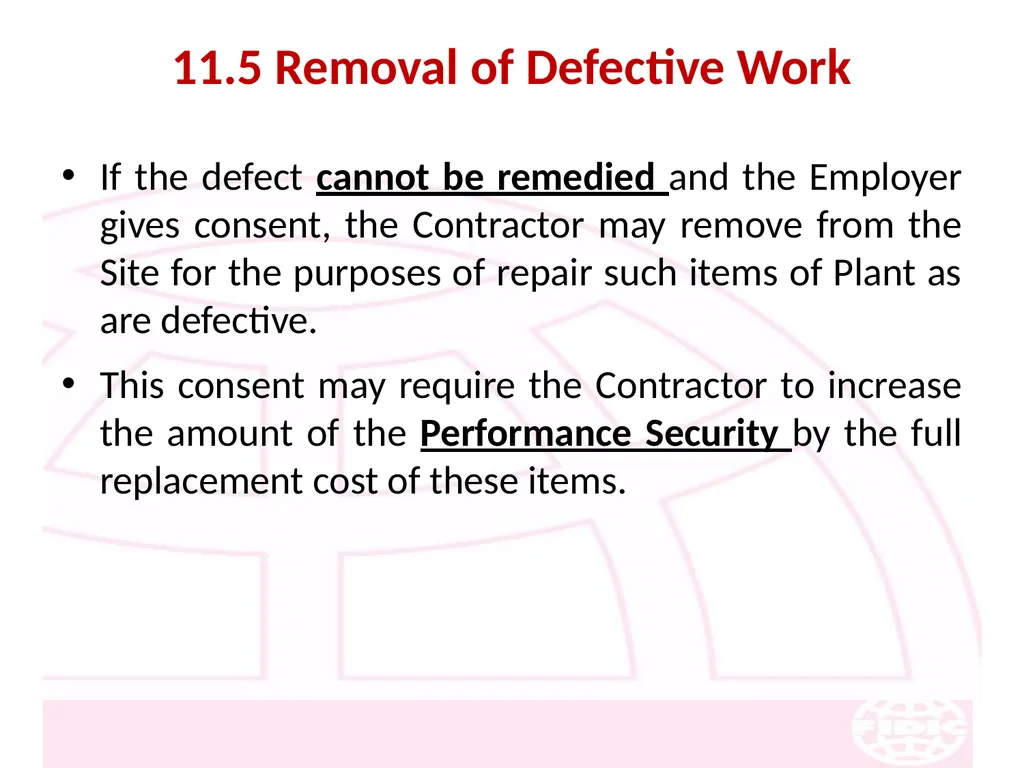 FIDIC Conditions of Contract for Construction - slide 141 of 250