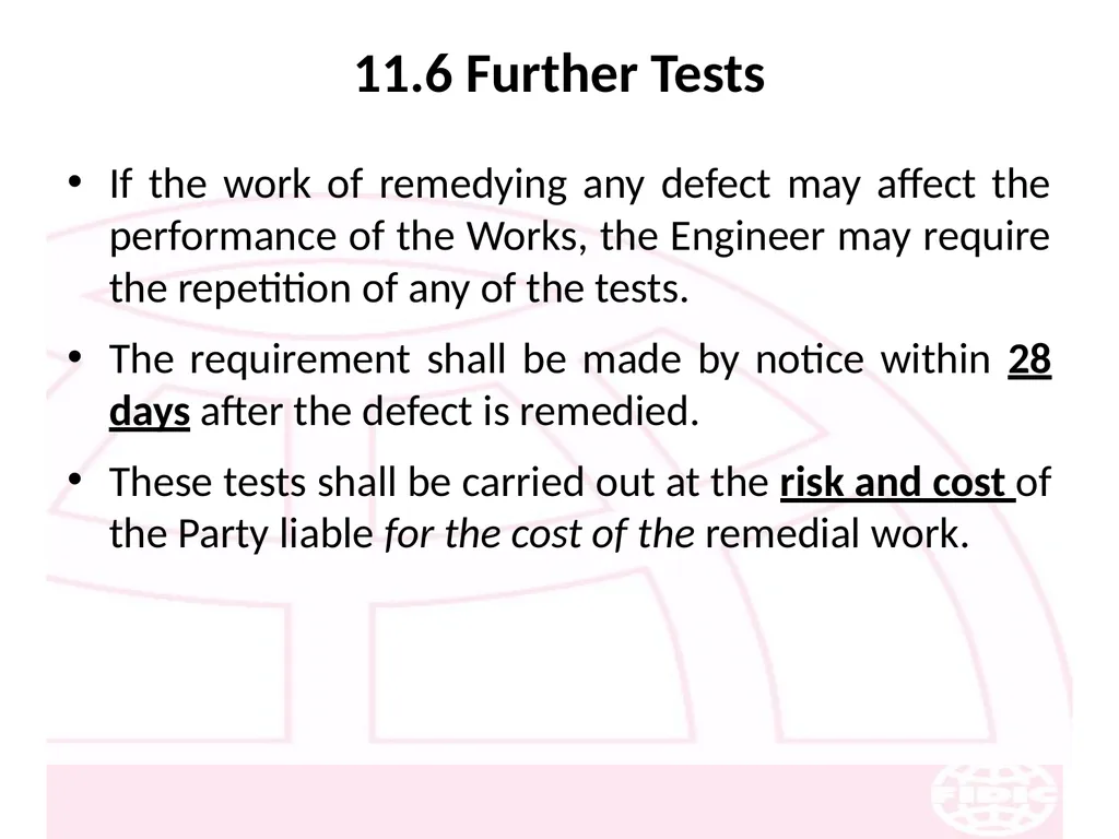 FIDIC Conditions of Contract for Construction - slide 142 of 250