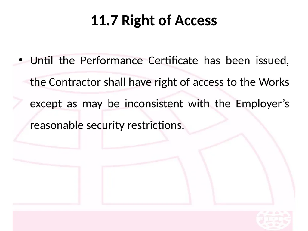 FIDIC Conditions of Contract for Construction - slide 143 of 250