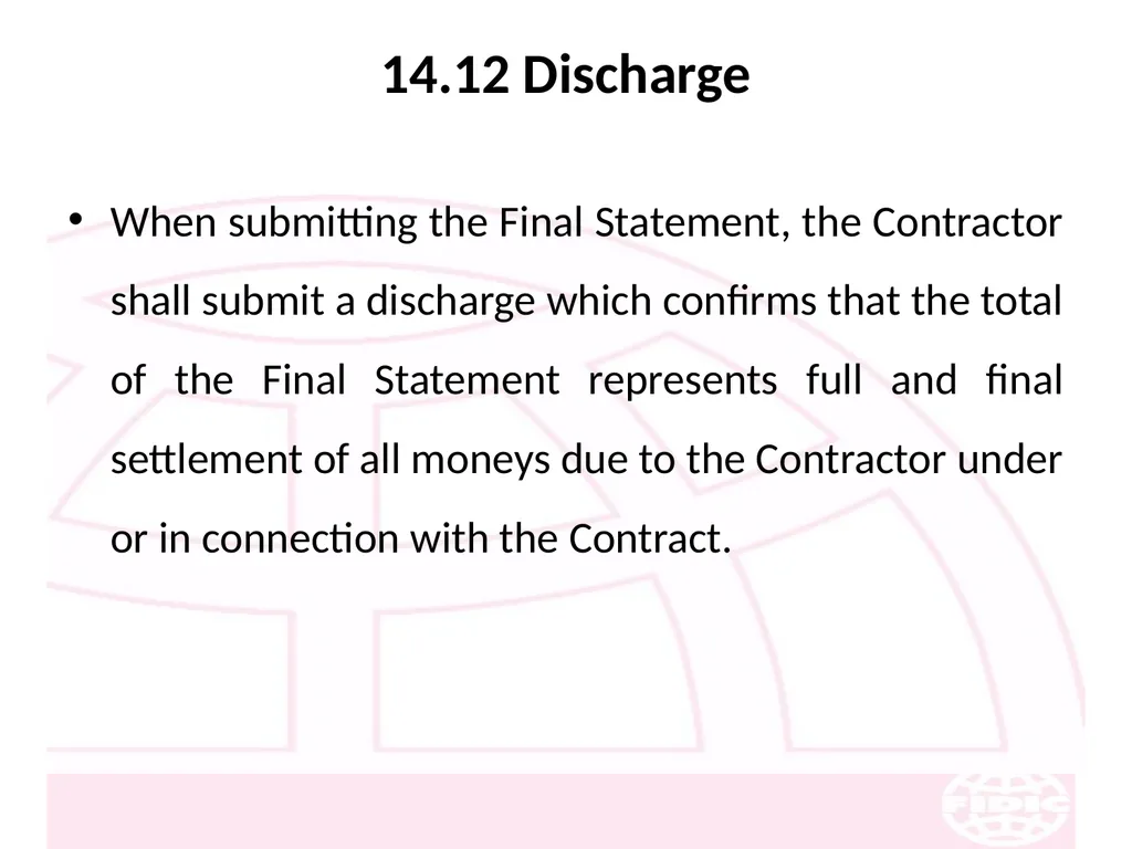 FIDIC Conditions of Contract for Construction - slide 189 of 250