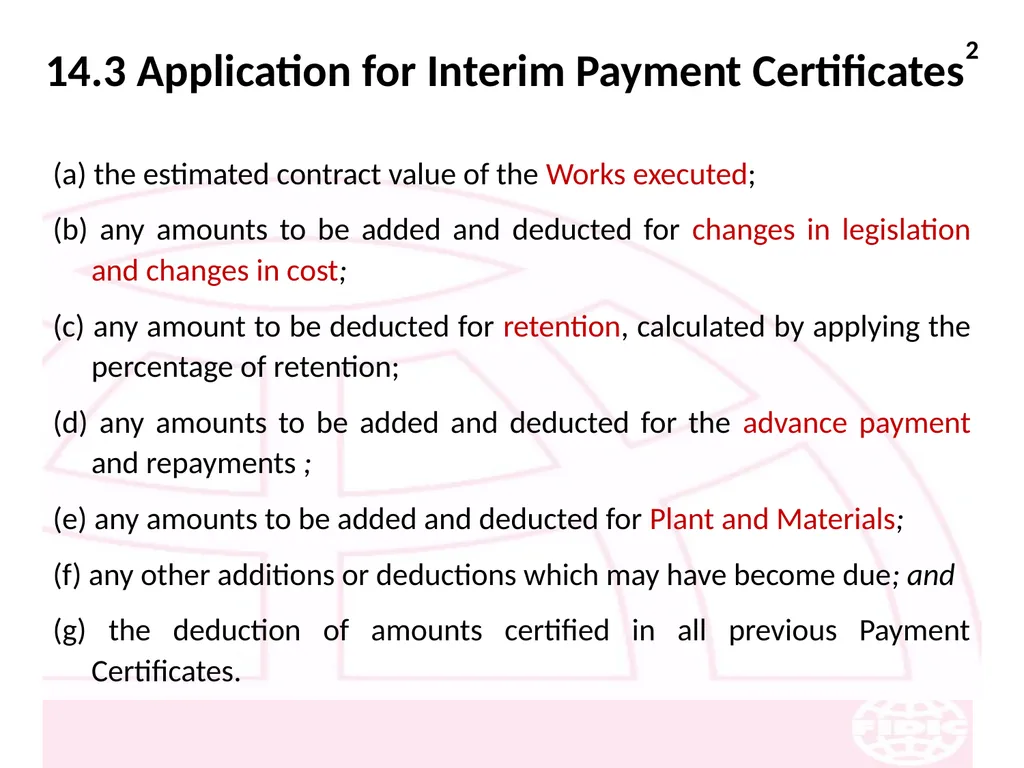 FIDIC Conditions of Contract for Construction - slide 177 of 250