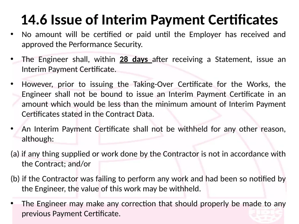 FIDIC Conditions of Contract for Construction - slide 182 of 250