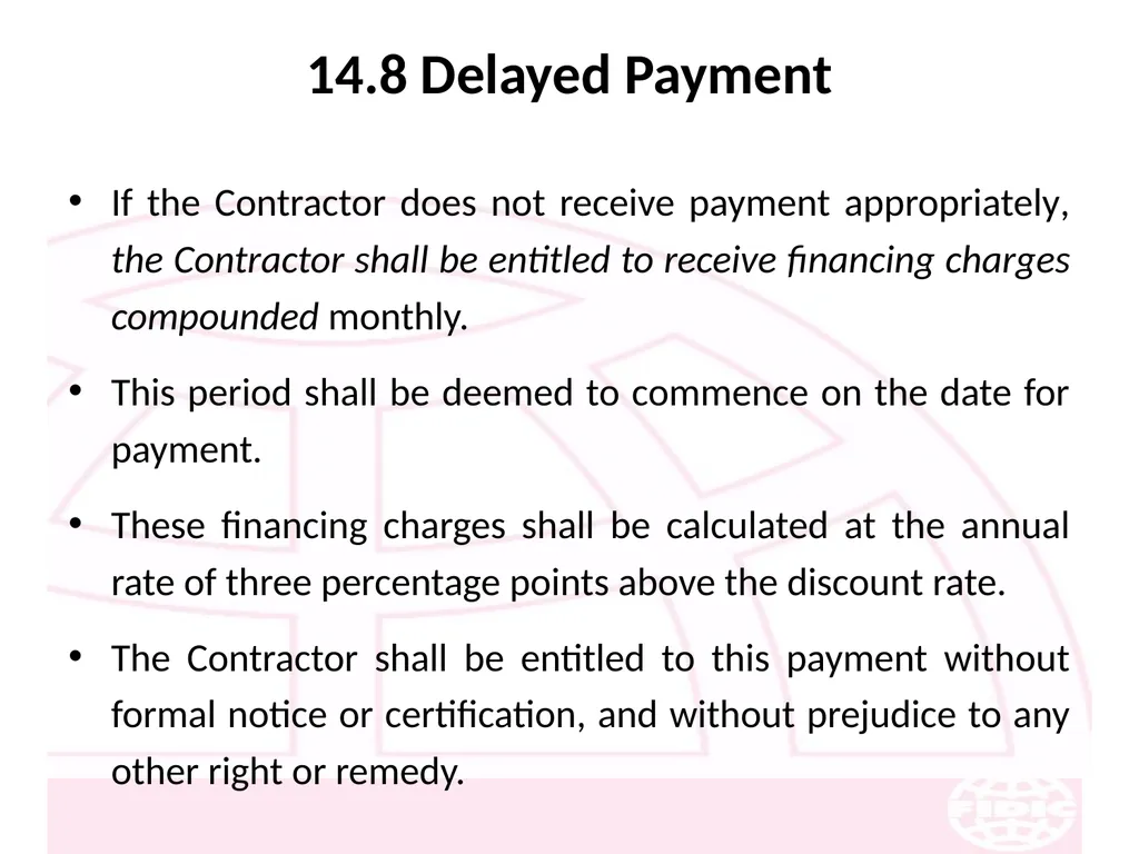 FIDIC Conditions of Contract for Construction - slide 184 of 250
