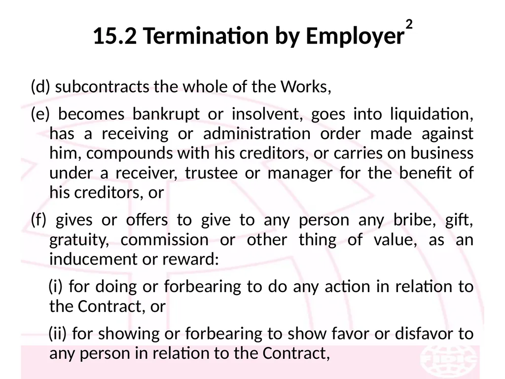 FIDIC Conditions of Contract for Construction - slide 196 of 250