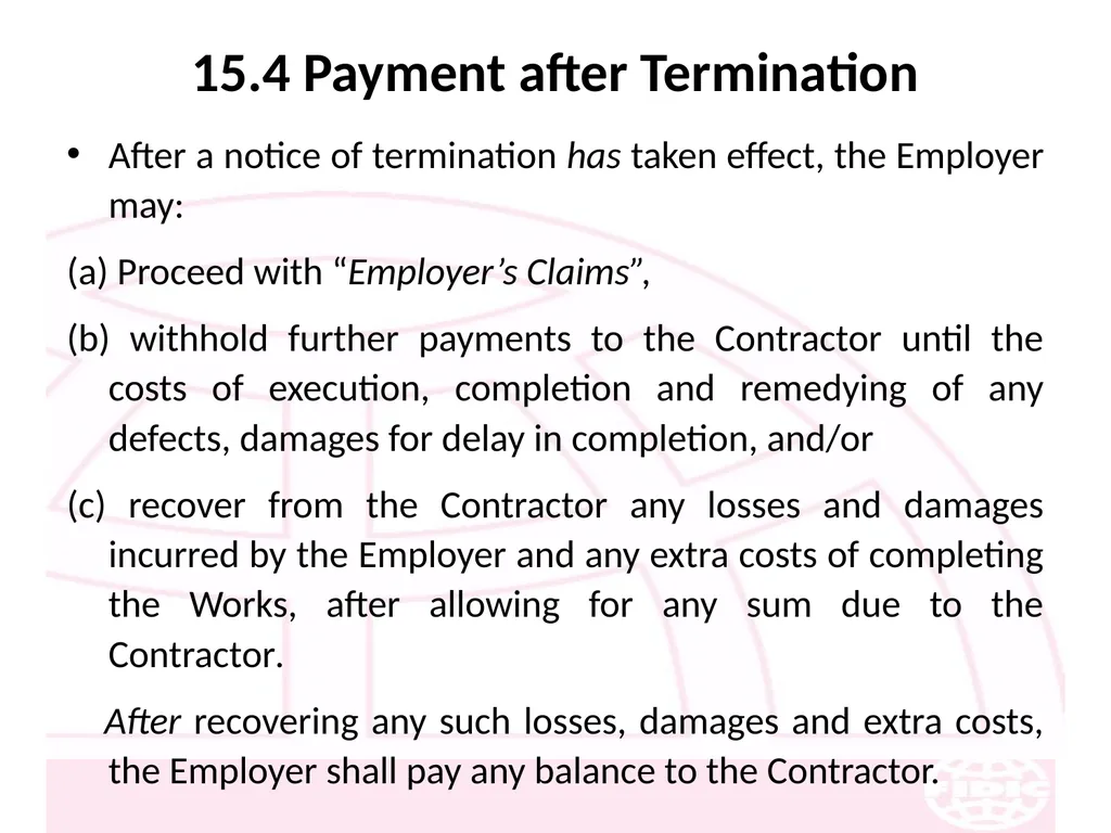 FIDIC Conditions of Contract for Construction - slide 199 of 250