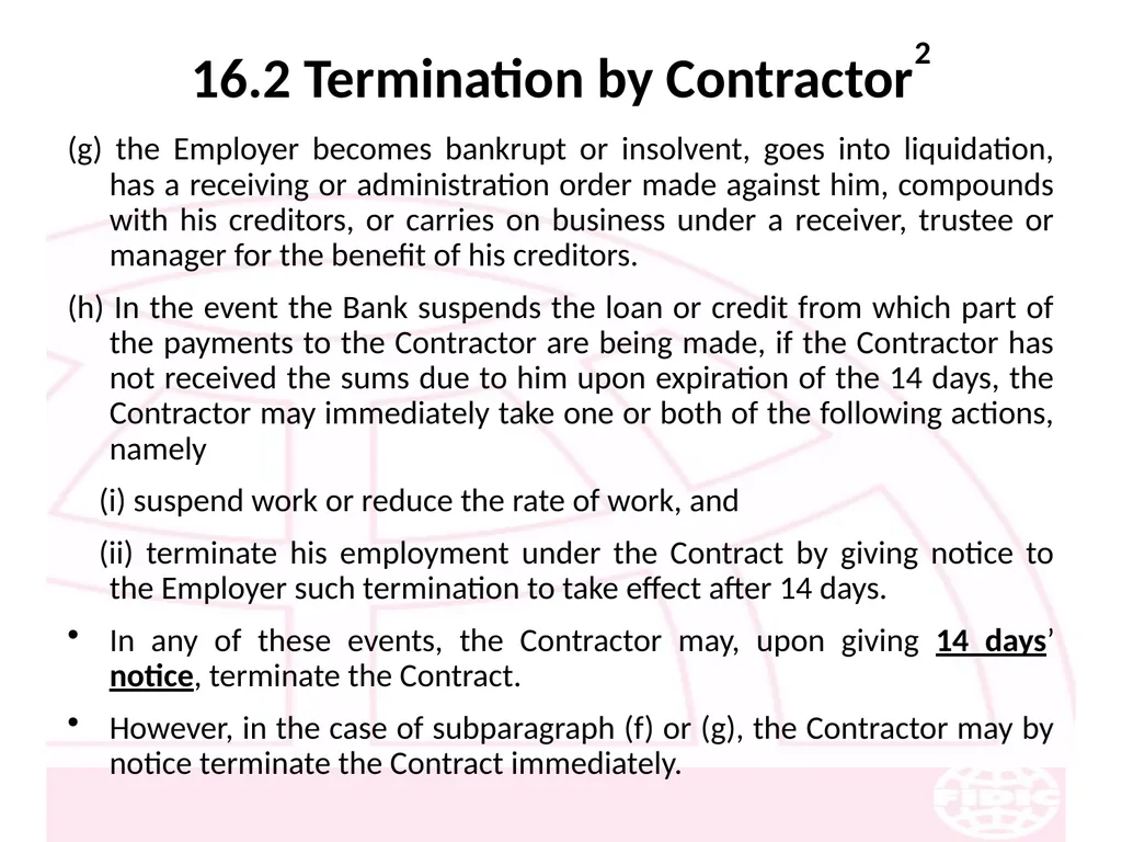 FIDIC Conditions of Contract for Construction - slide 206 of 250