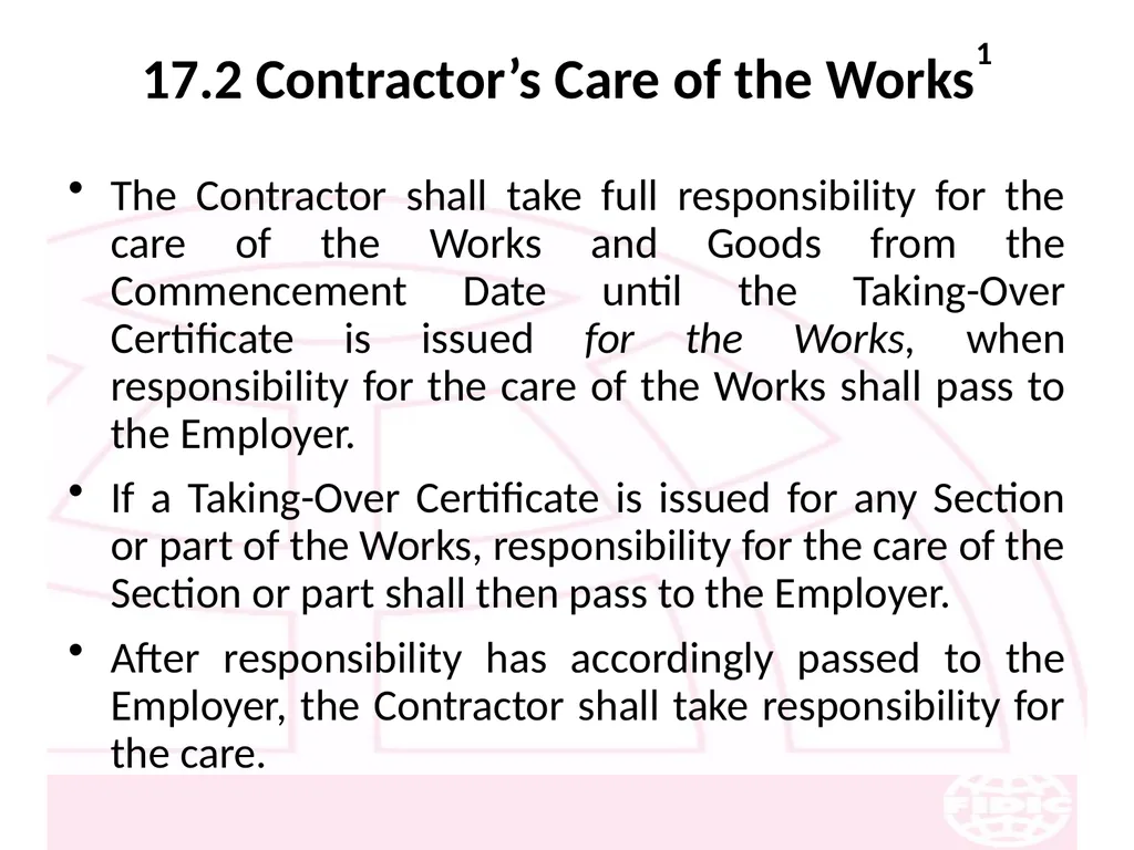 FIDIC Conditions of Contract for Construction - slide 211 of 250