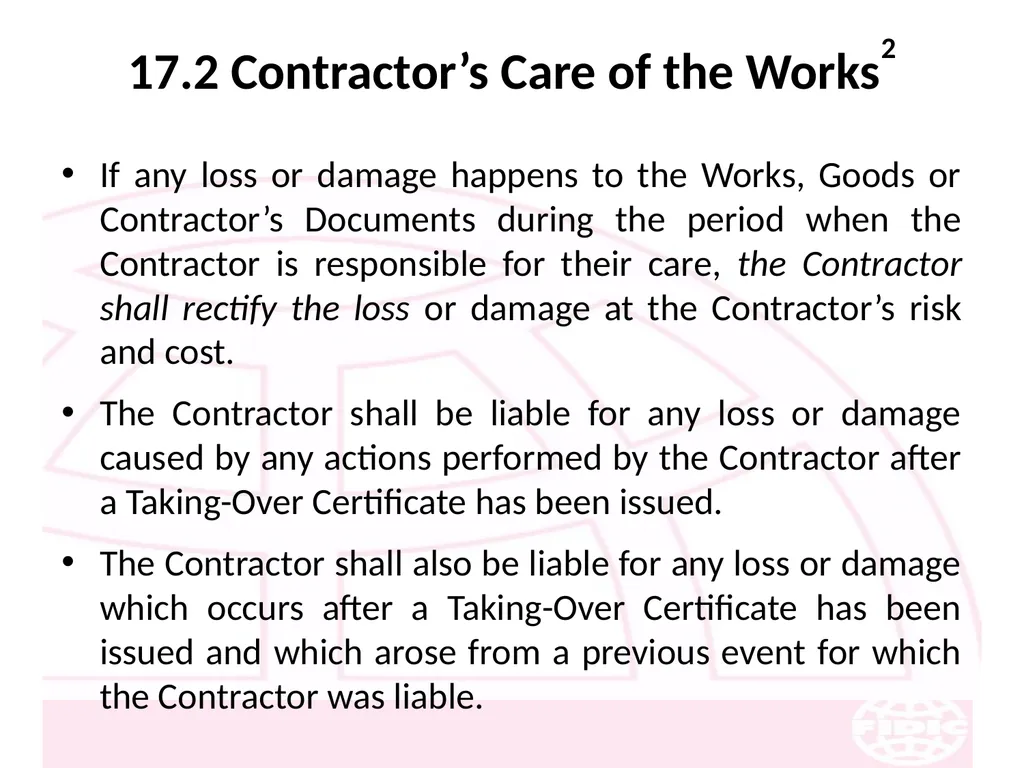 FIDIC Conditions of Contract for Construction - slide 212 of 250
