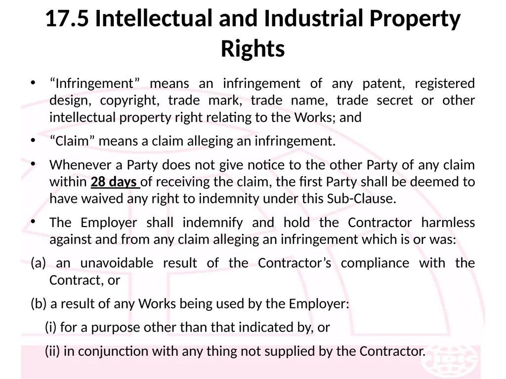 FIDIC Conditions of Contract for Construction - slide 215 of 250