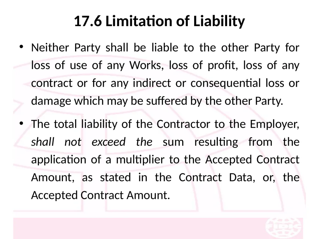 FIDIC Conditions of Contract for Construction - slide 216 of 250