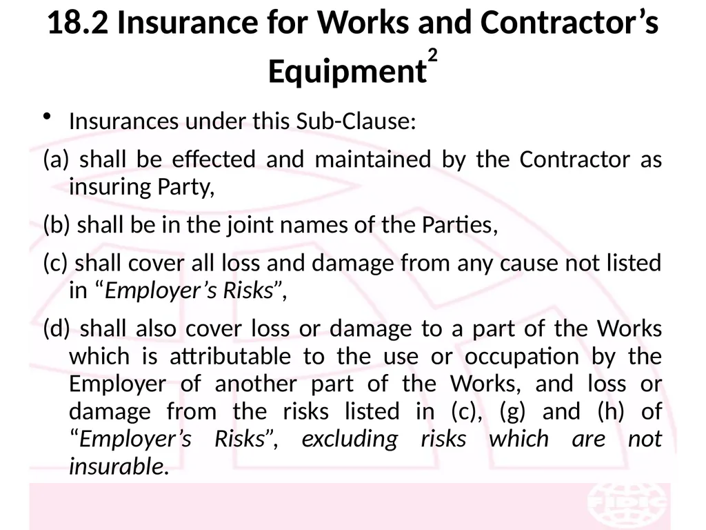 FIDIC Conditions of Contract for Construction - slide 223 of 250