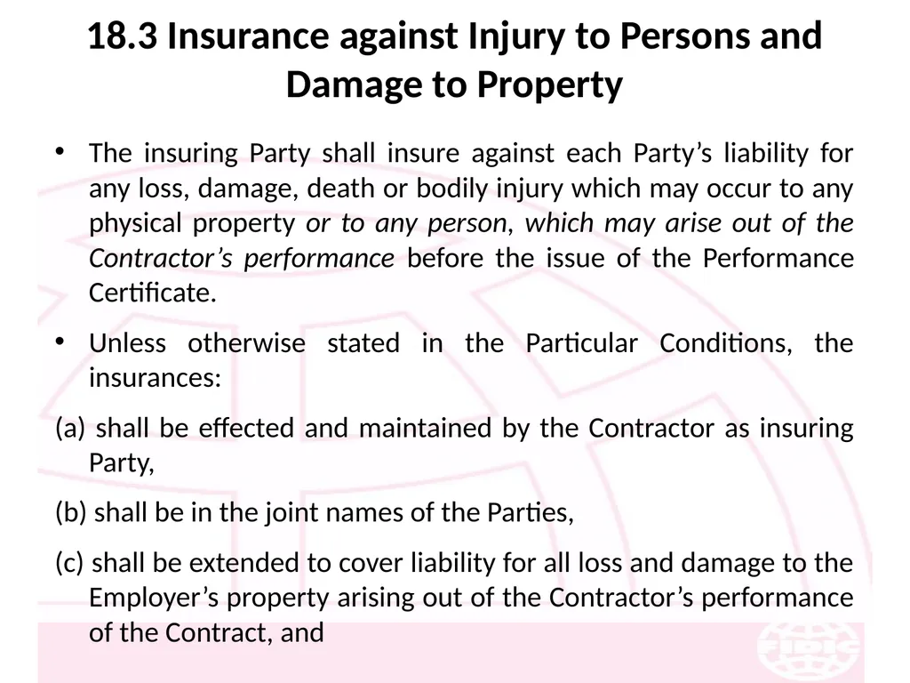 FIDIC Conditions of Contract for Construction - slide 225 of 250