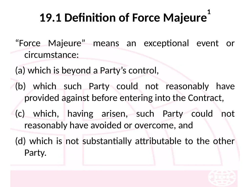 FIDIC Conditions of Contract for Construction - slide 228 of 250