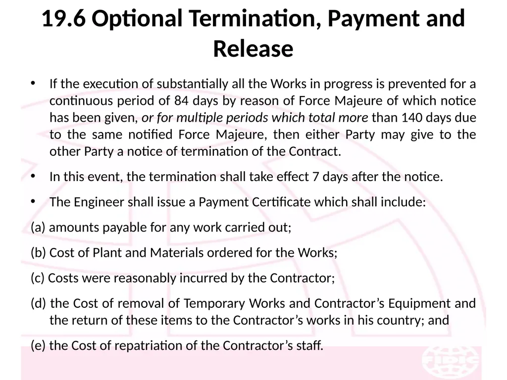 FIDIC Conditions of Contract for Construction - slide 234 of 250
