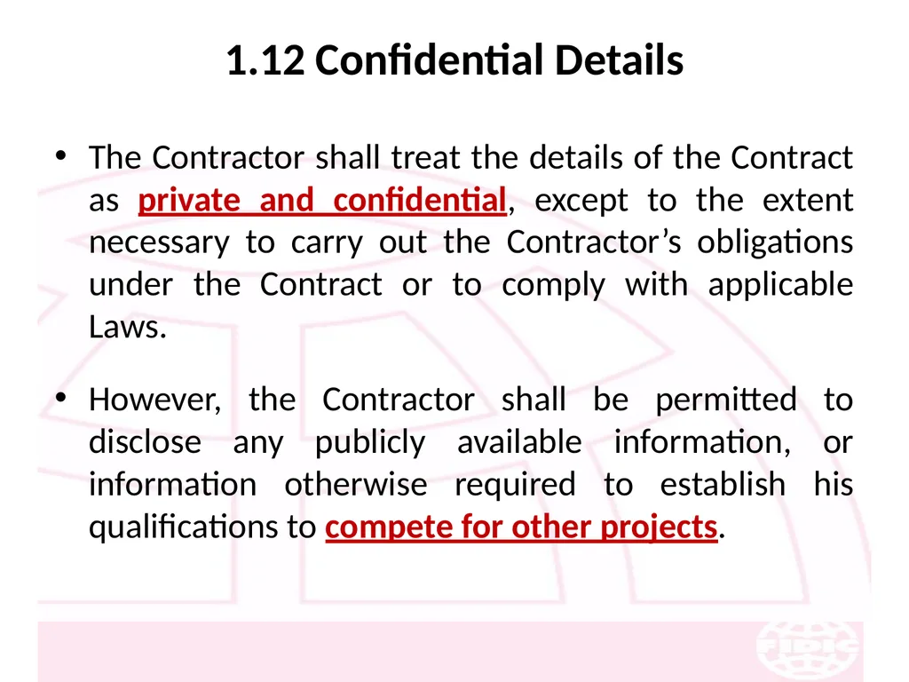 FIDIC Conditions of Contract for Construction - slide 16 of 250