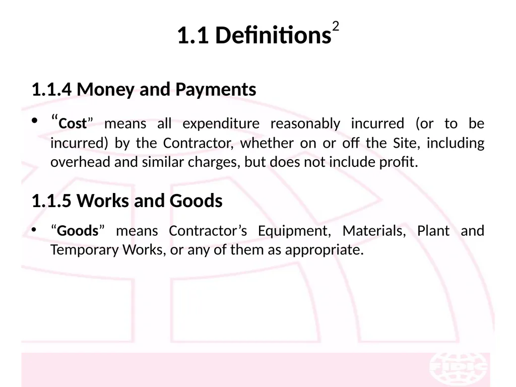 FIDIC Conditions of Contract for Construction - slide 4 of 250