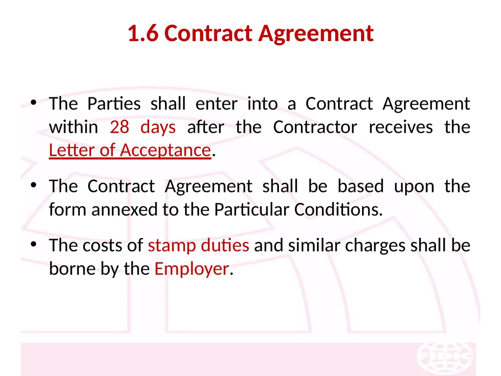 FIDIC Conditions of Contract for Construction - slide 10 of 250