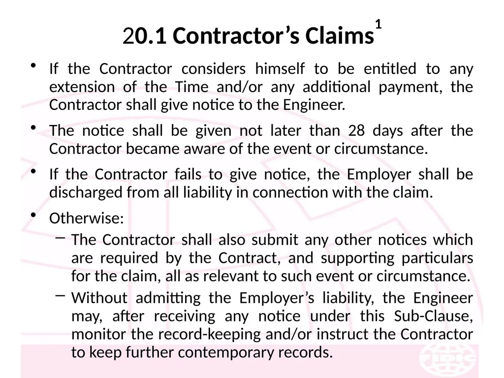 FIDIC Conditions of Contract for Construction - slide 237 of 250