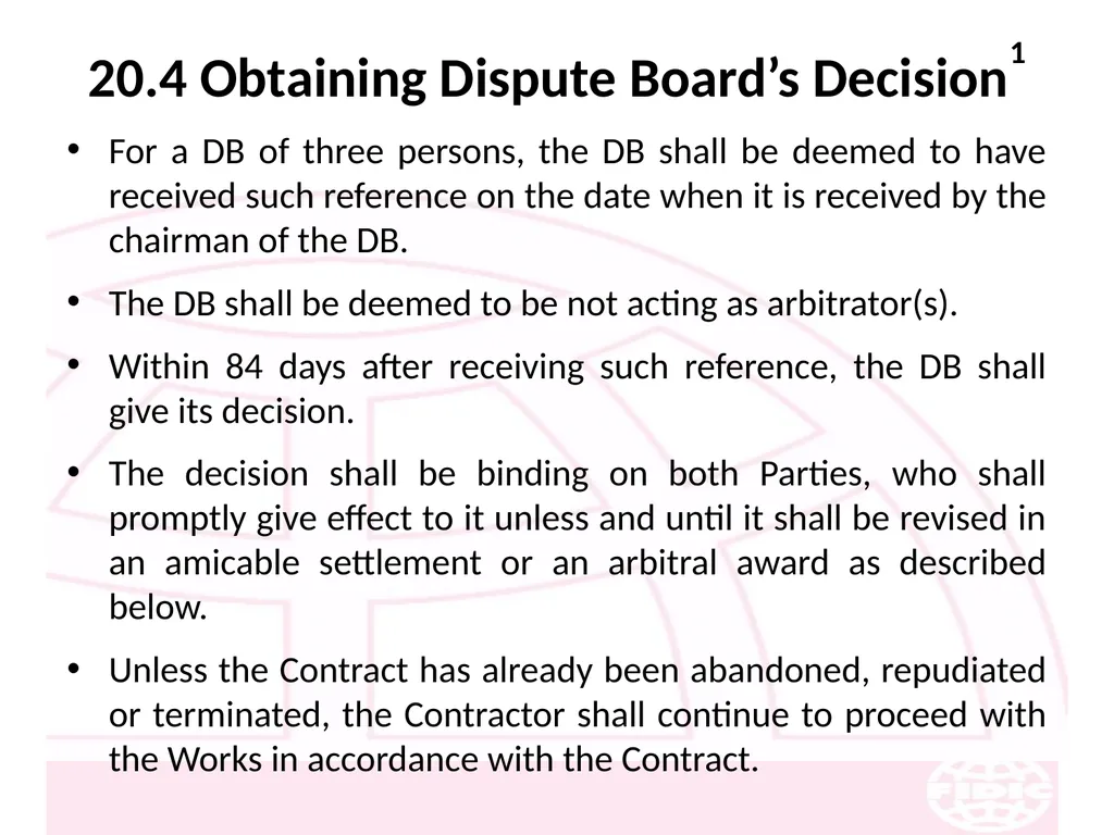FIDIC Conditions of Contract for Construction - slide 243 of 250