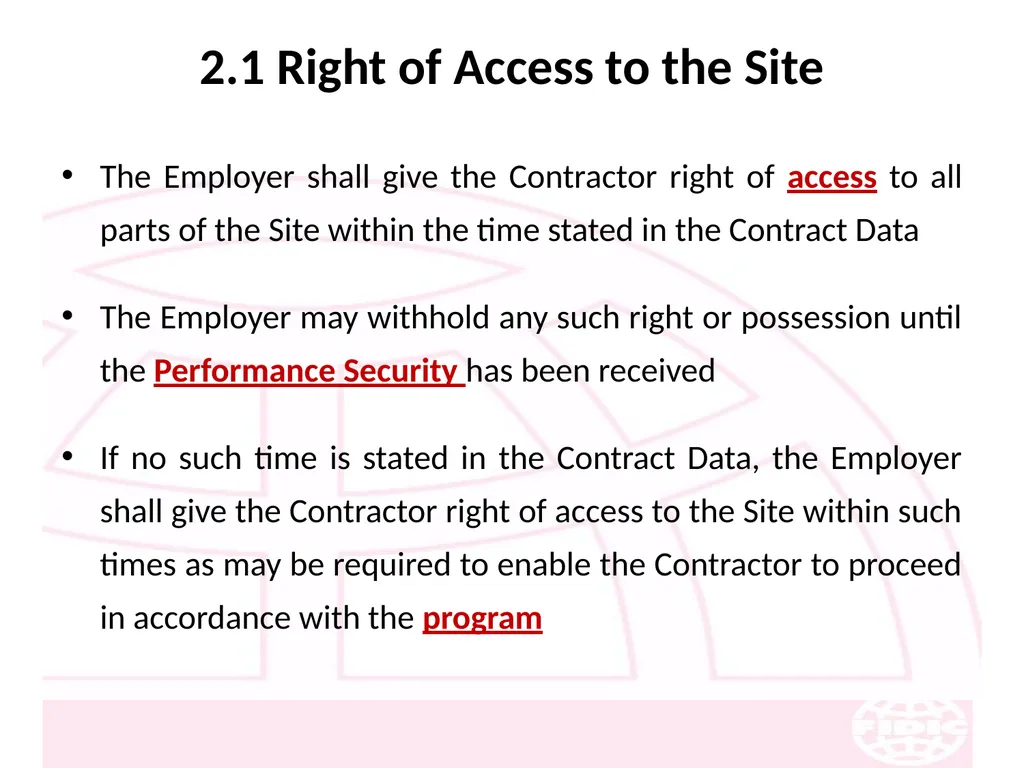 FIDIC Conditions of Contract for Construction - slide 21 of 250