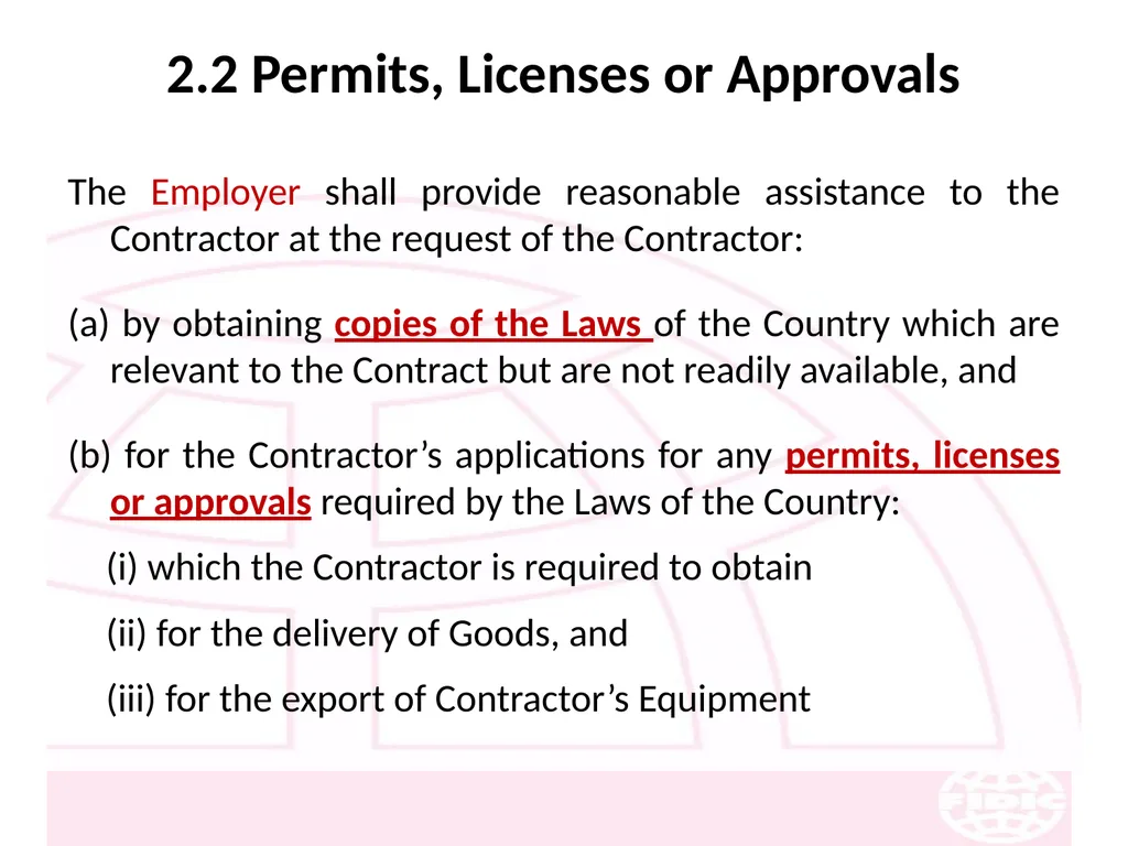 FIDIC Conditions of Contract for Construction - slide 22 of 250