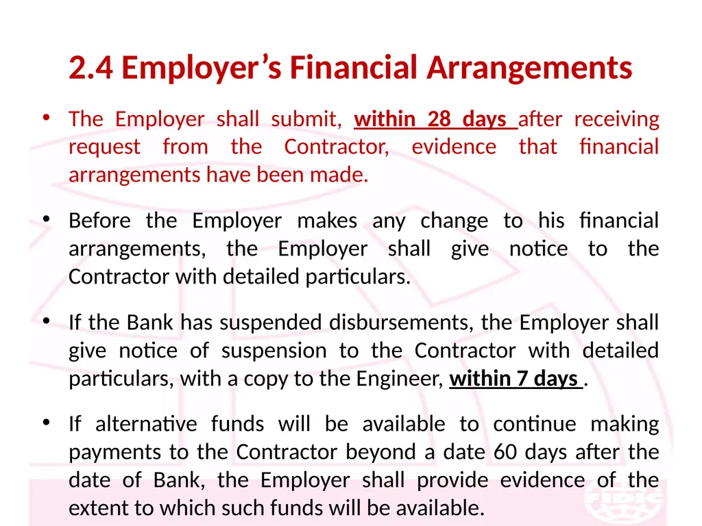 FIDIC Conditions of Contract for Construction - slide 24 of 250