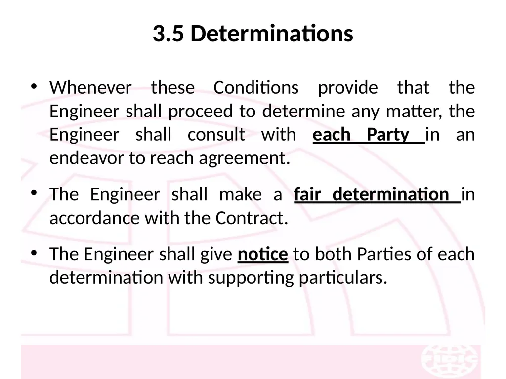 FIDIC Conditions of Contract for Construction - slide 31 of 250