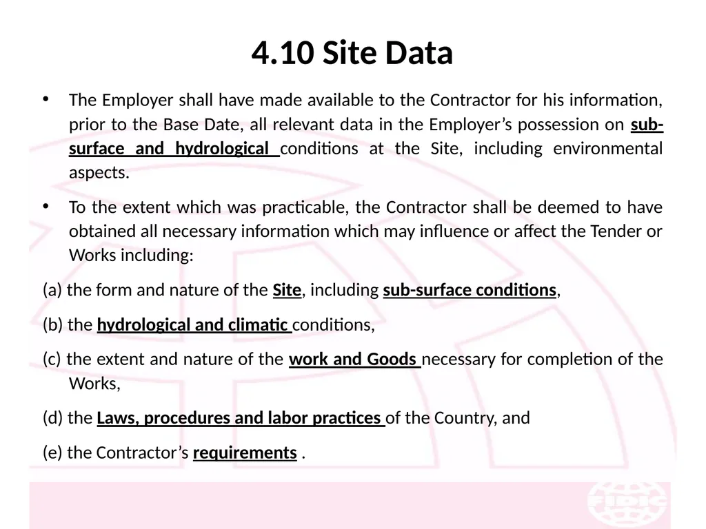 FIDIC Conditions of Contract for Construction - slide 46 of 250