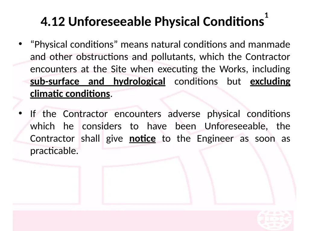 FIDIC Conditions of Contract for Construction - slide 48 of 250