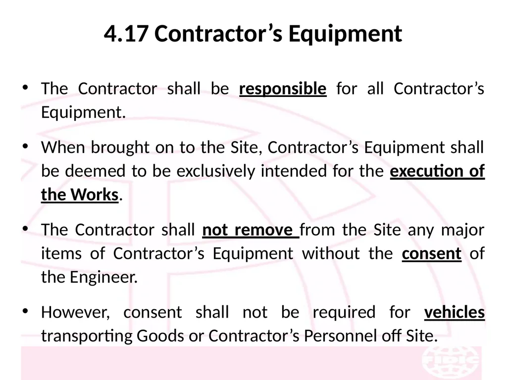 FIDIC Conditions of Contract for Construction - slide 54 of 250