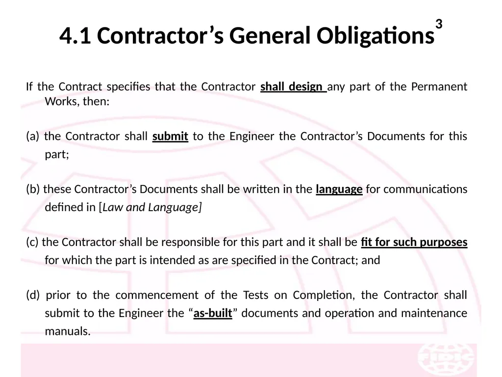 FIDIC Conditions of Contract for Construction - slide 35 of 250