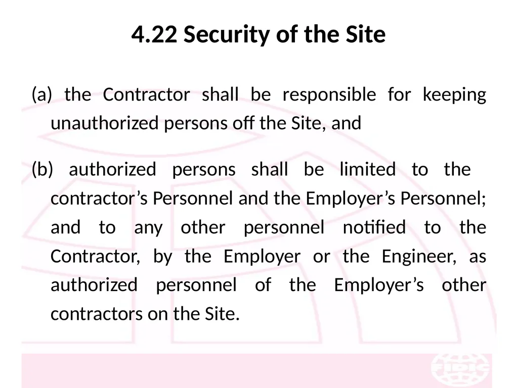 FIDIC Conditions of Contract for Construction - slide 62 of 250