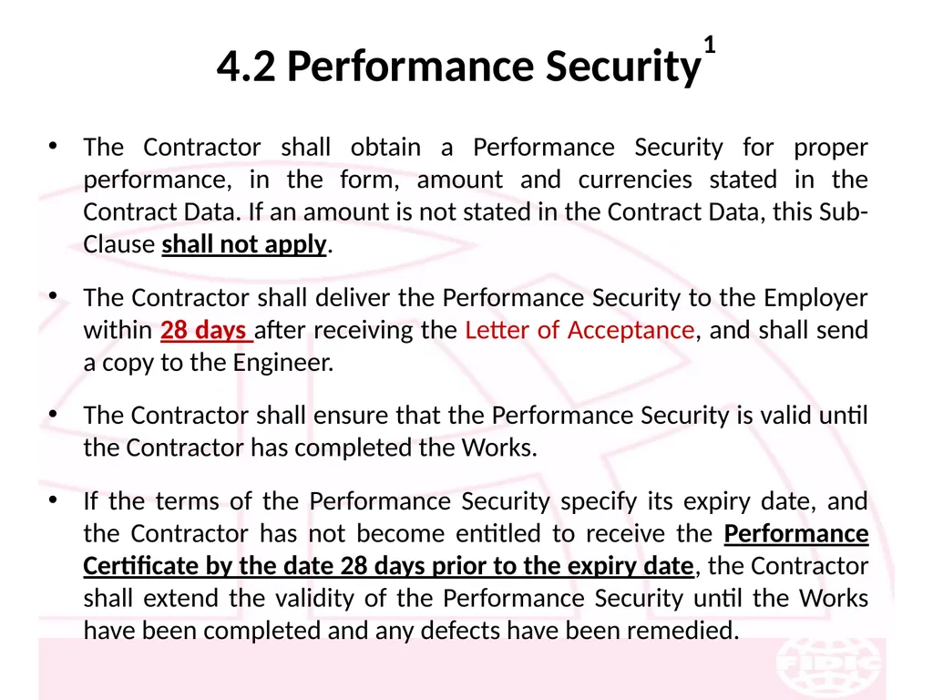 FIDIC Conditions of Contract for Construction - slide 36 of 250