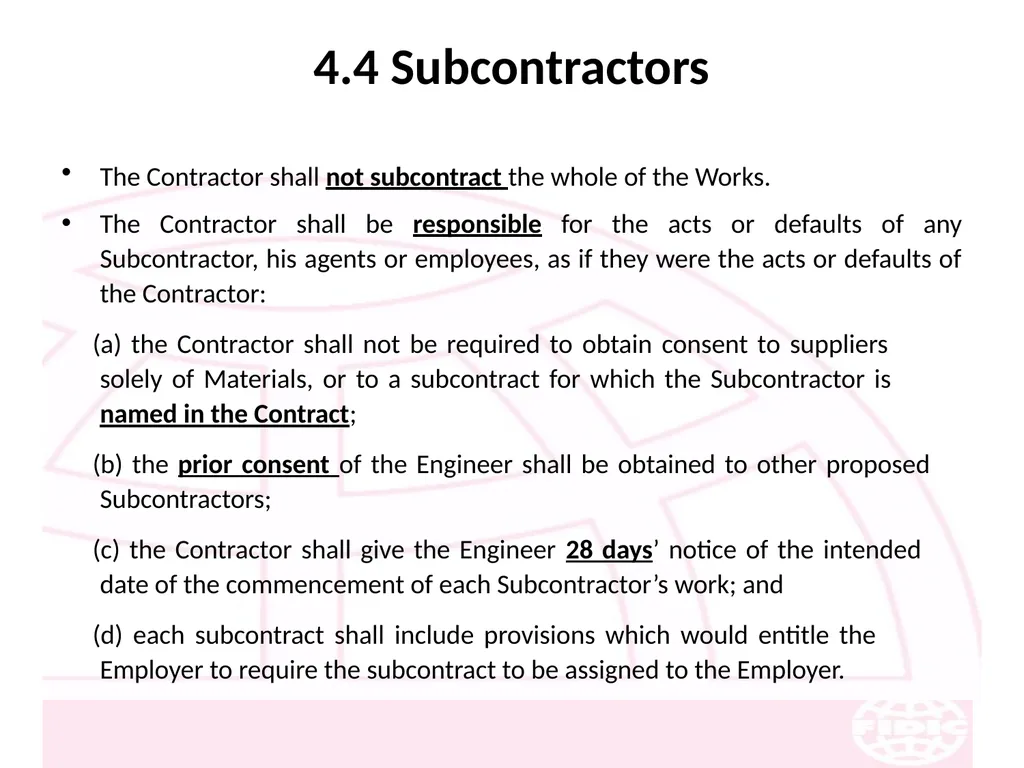 FIDIC Conditions of Contract for Construction - slide 40 of 250