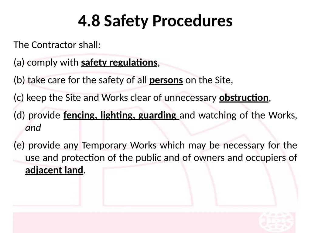 FIDIC Conditions of Contract for Construction - slide 44 of 250