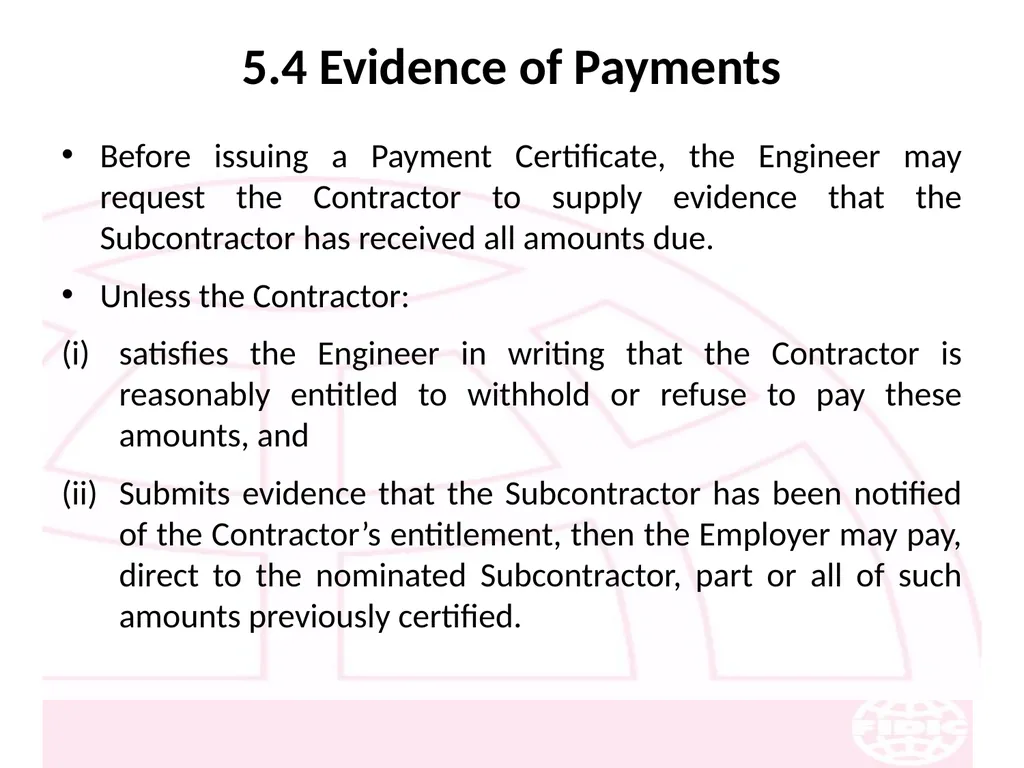 FIDIC Conditions of Contract for Construction - slide 69 of 250