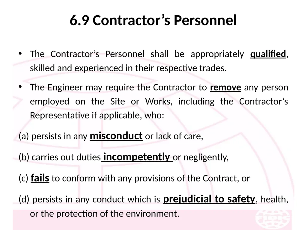 FIDIC Conditions of Contract for Construction - slide 82 of 250