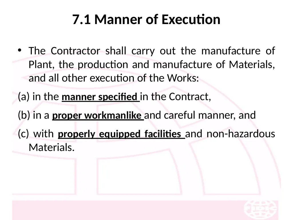 FIDIC Conditions of Contract for Construction - slide 97 of 250