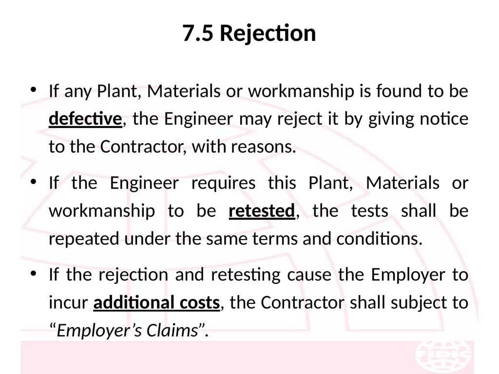 FIDIC Conditions of Contract for Construction - slide 103 of 250