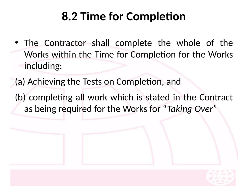 FIDIC Conditions of Contract for Construction - slide 110 of 250
