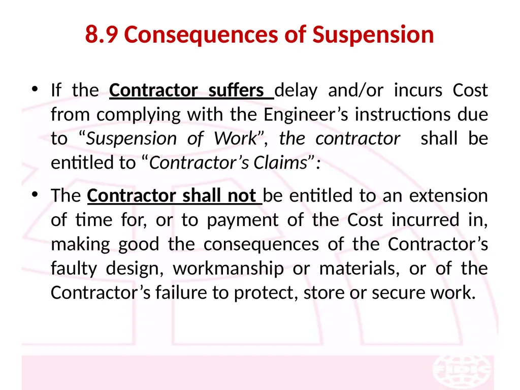 FIDIC Conditions of Contract for Construction - slide 119 of 250