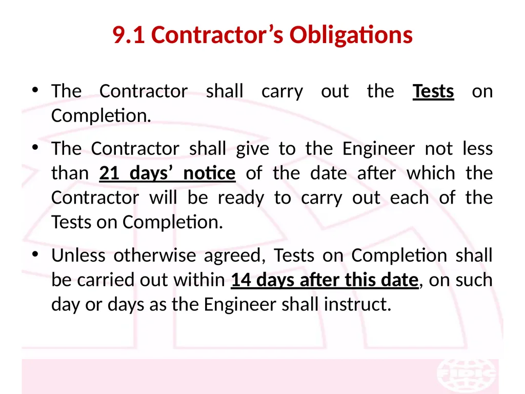 FIDIC Conditions of Contract for Construction - slide 124 of 250