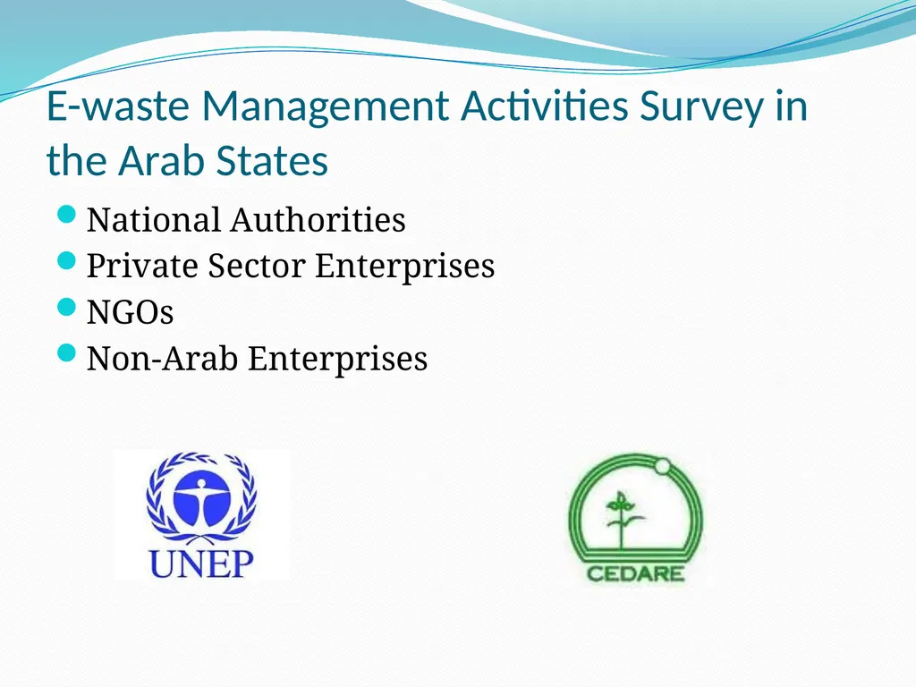 E-waste Management in the Arab Region: Status and - slide 18 of 32