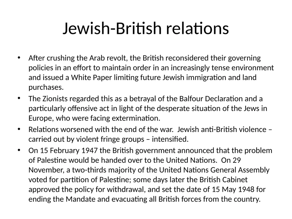 Empire and Aftermath Palestine under the British - slide 13 of 25