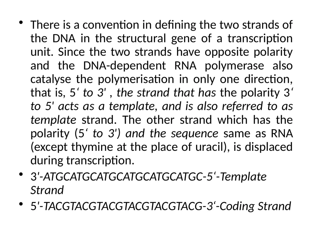 TRANSCRIPTION TRANSCRIPTION The process of copying - slide 6 of 11