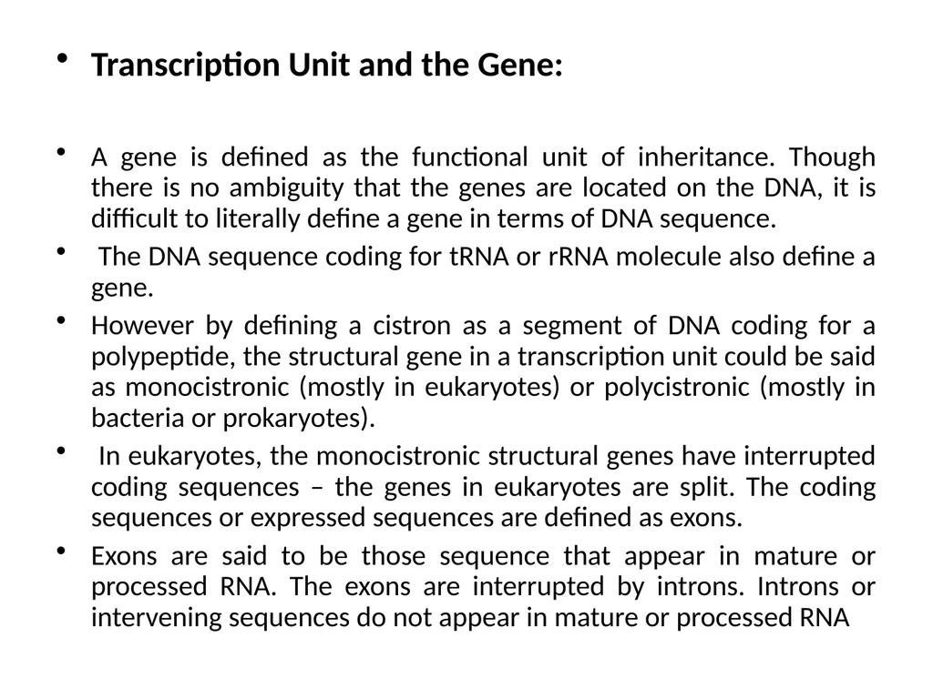 TRANSCRIPTION TRANSCRIPTION The process of copying - slide 8 of 11