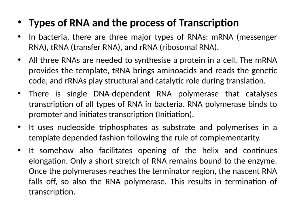 TRANSCRIPTION TRANSCRIPTION The process of copying - slide 9 of 11