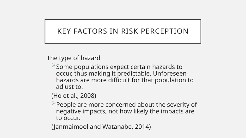 Risk Perception How past experiences determine - slide 12 of 16
