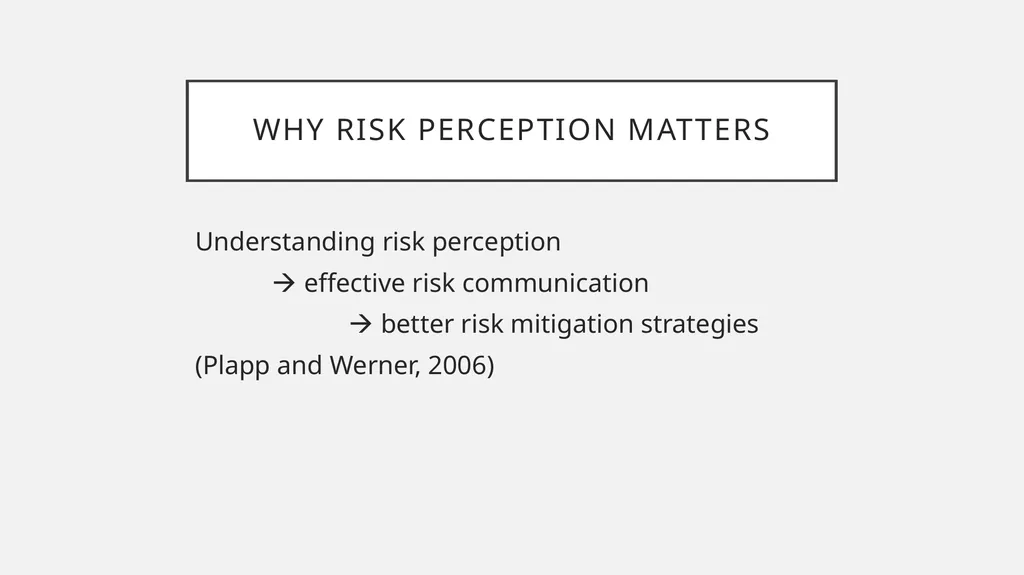 Risk Perception How past experiences determine - slide 16 of 16