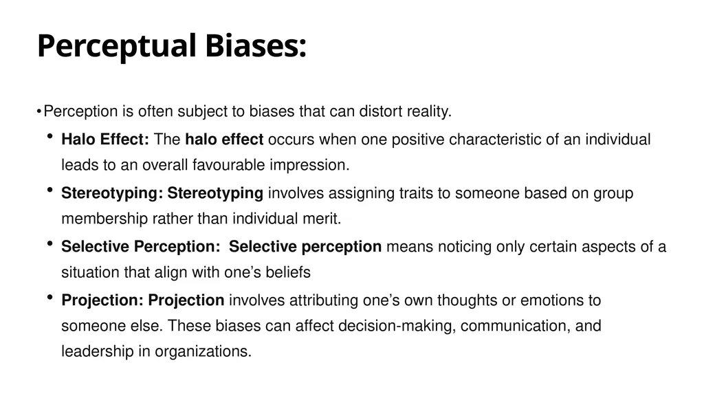 Perception in OB Understanding How Perception - slide 11 of 12